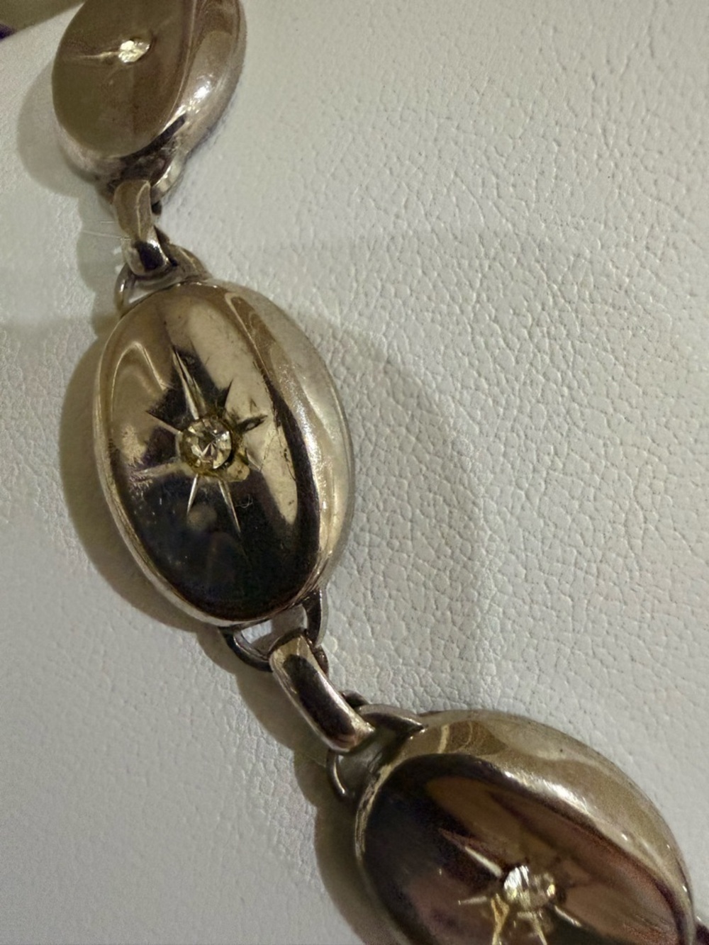 Vintage Coro Rhinestone Starburst Design Chain Link Necklace - Picture 5 of 7